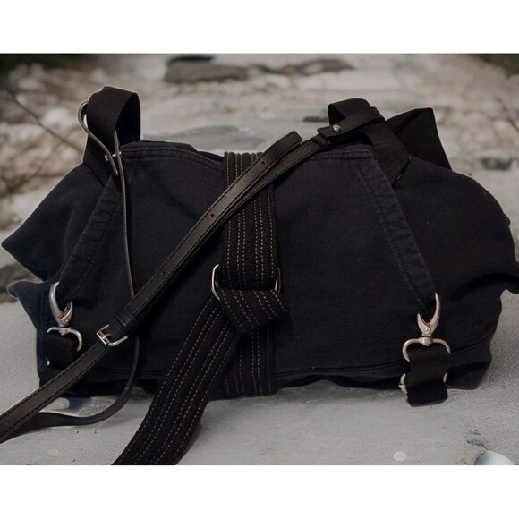 Handmade Upcycled Sweatshirt Crossbody Bag One-of-a-Kind Raw Streetwear - Picture 1 of 16